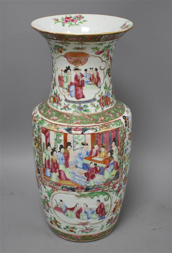 A 19th century Cantonese vase, height 43cm